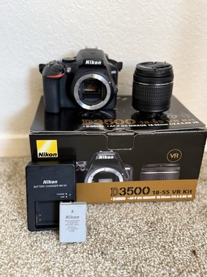 Nikon D3500 24.2MP with 18-55mm VR Lens Kit DSLR Camera - Black