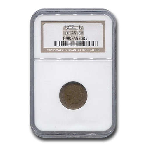 1877 Indian Head Cent XF-45 NGC (Brown)