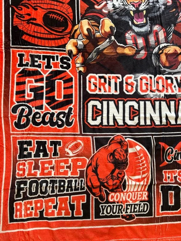 Cincinnati Bengals Football Fleece Blanket