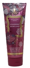Strawberry Snowflakes Bath Body Works Cream Lotion 8 oz Iced Bergamot New