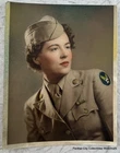 Vintage Signed WWII Era Signed Army Air Corps Photo Woman Military Uniform