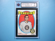1971/72 TOPPS NHL HOCKEY CARD #132 DUNC MCCALLUM ROOKIE KSA 7 NM SHARP!! TOPPS. rookie card picture