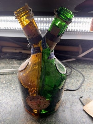 B&B-D.O.M. Two Compartment Bottle Benedictine Empty Bottle with Labels - GVC