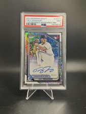 2024 BOWMAN DRAFT TREY YESAVAGE SPARKLE REFRACTOR 1ST AUTO #/71 PSA 9 BLUE JAYS!