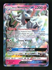Alolan Ninetales GX 132/214 Holo Ultra Rare Lost Thunder Pokemon LP Graphics