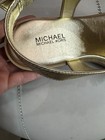 Michael Michael Kors Women's Gold Leather Thong Sandals Ankle Strap Buckle 6 — photo 4