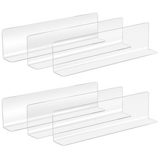 HOMSFOU Shelf Divider Organizer 20pcs Shelf Dividers Clear Plastic Commodity ...