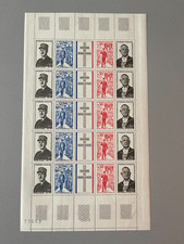 timbres France : 1971 YT n° 1695 à 1698 feuille mort de Ch. DE GAULLE NEUF **