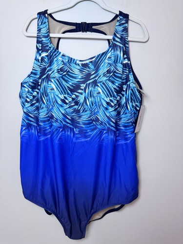 Swimsuits for All Women's Plus Size Chlorine Resistant High Neck One Piece Sz 28