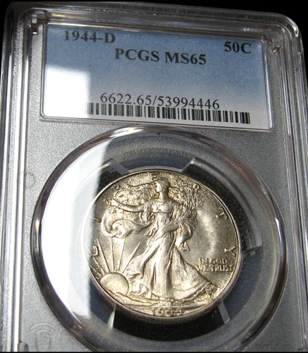 1944-D Walking Liberty Half Dollar Silver  ---- MS-65 PCGS Graded ---- #411C