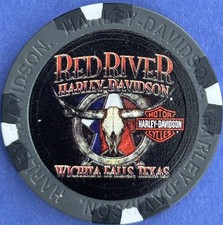 Harley Davidson Wide Print Poker Chip Red Riv...