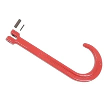 15" Inch J Hook Heavy Duty Grade G80 Tow Axle Strap Wrecker Roll back Clevis ...