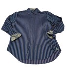 Robert Graham Mens Shirt Size L Striped Button Up Flip Cuff 0120