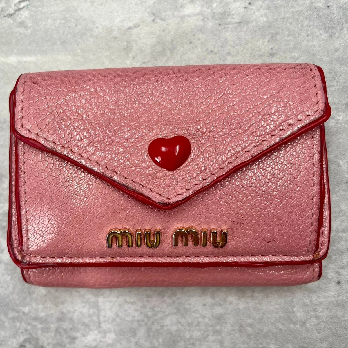 MIU MIU◇ラインストーンハートロゴキーホルダー/--/PNK/レディース 