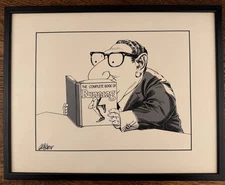 Robert Graysmith SF Chronicle OOAK Cartoon Art Kissinger Fixx Zodiac Killer 1977