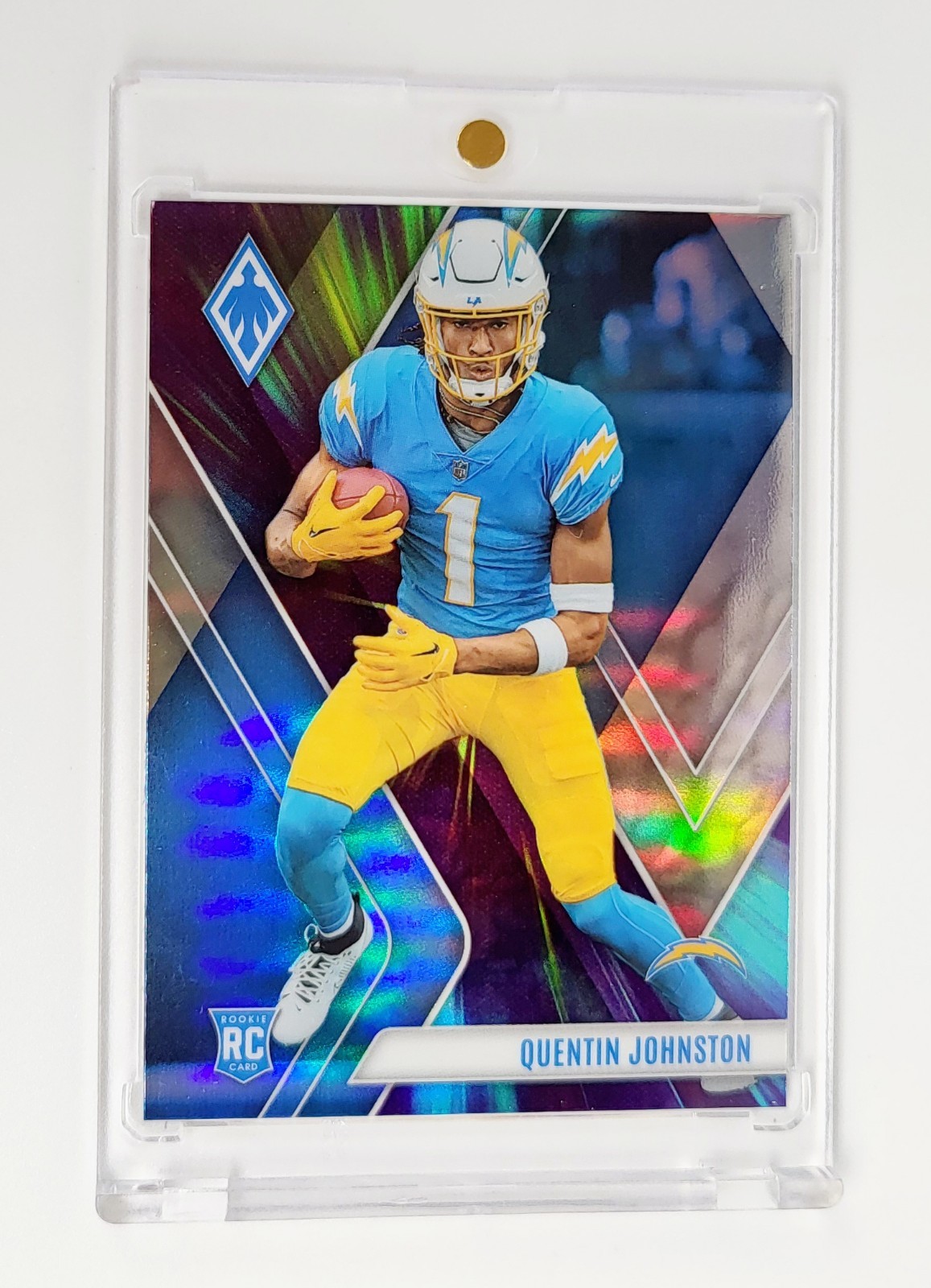 MINT RC COLOR BURST SP 2023 Panini Phoenix #107 Quentin Johnston LA CHARGERS