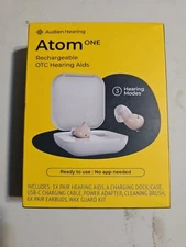 NEW Audien Hearing ATOM  1 Wireless Rechargeable OTC Hearing AIDS