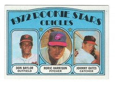 BAYLOR OATES HARRISON BALTIMORE ORIOLES RC #474  1972 TOPPS VINTAGE EX-NM