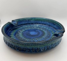 Vintage Bitossi Aldo Londi Rimini Blue Round Ashtray