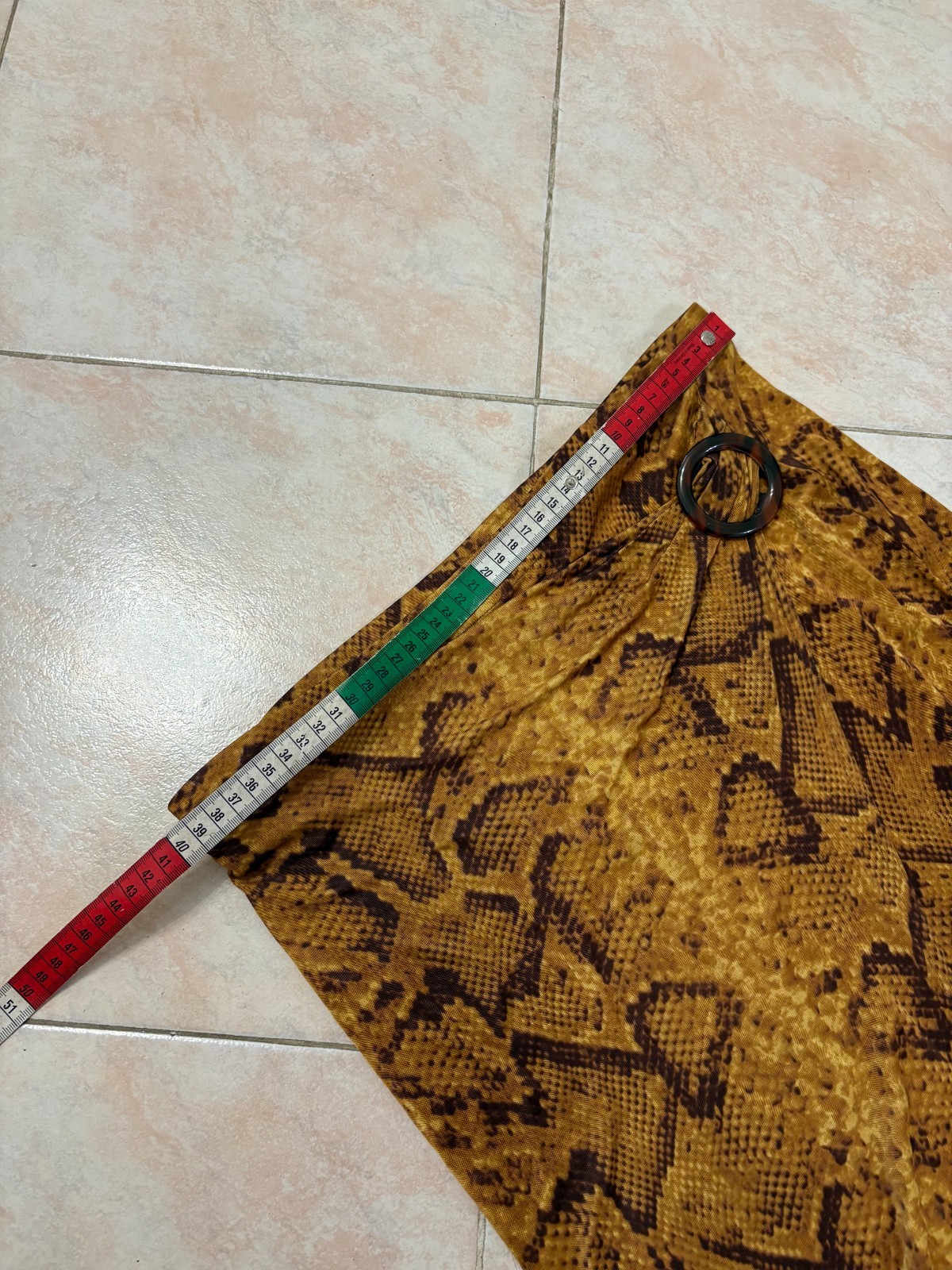 LUISA SPAGNOLI beige hazelnut python pattern skir… - image 11