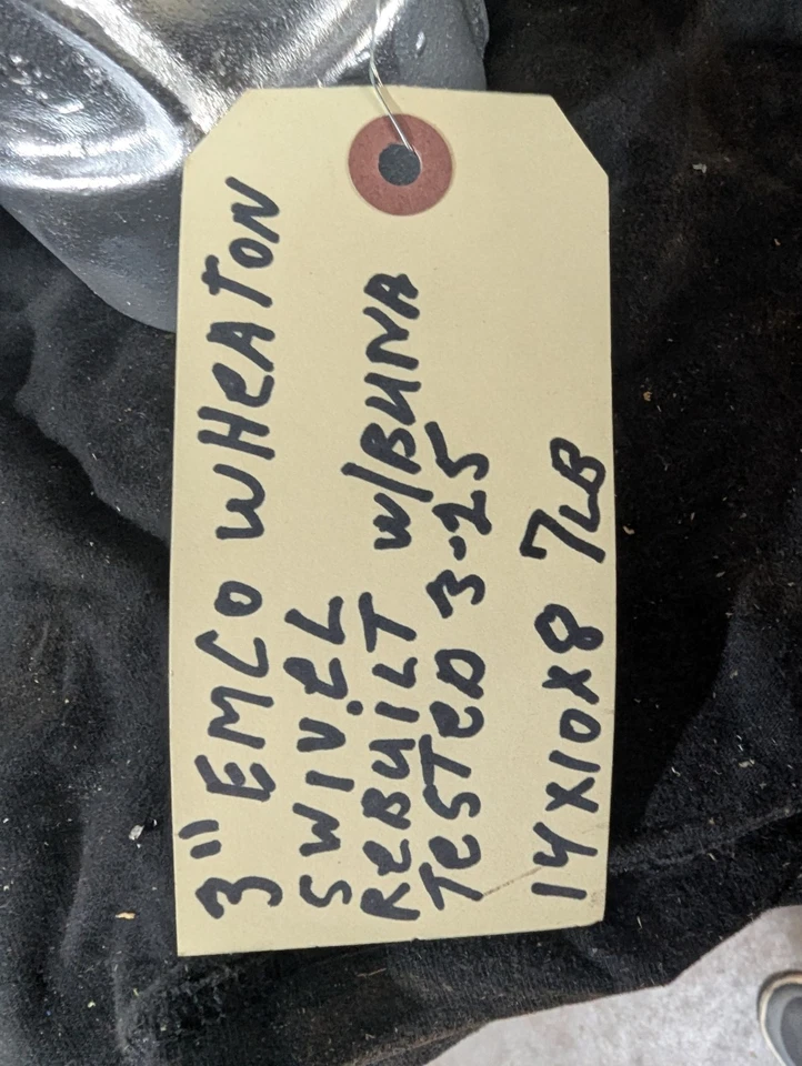 3 inch Emco Wheaton Swivel with handle, Rebuilt, aluminum, new buna seals - Image 4 of 4