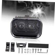 4 Inch Universal LED Motorcycle Headlight, Square Running Lights with DRL Halo