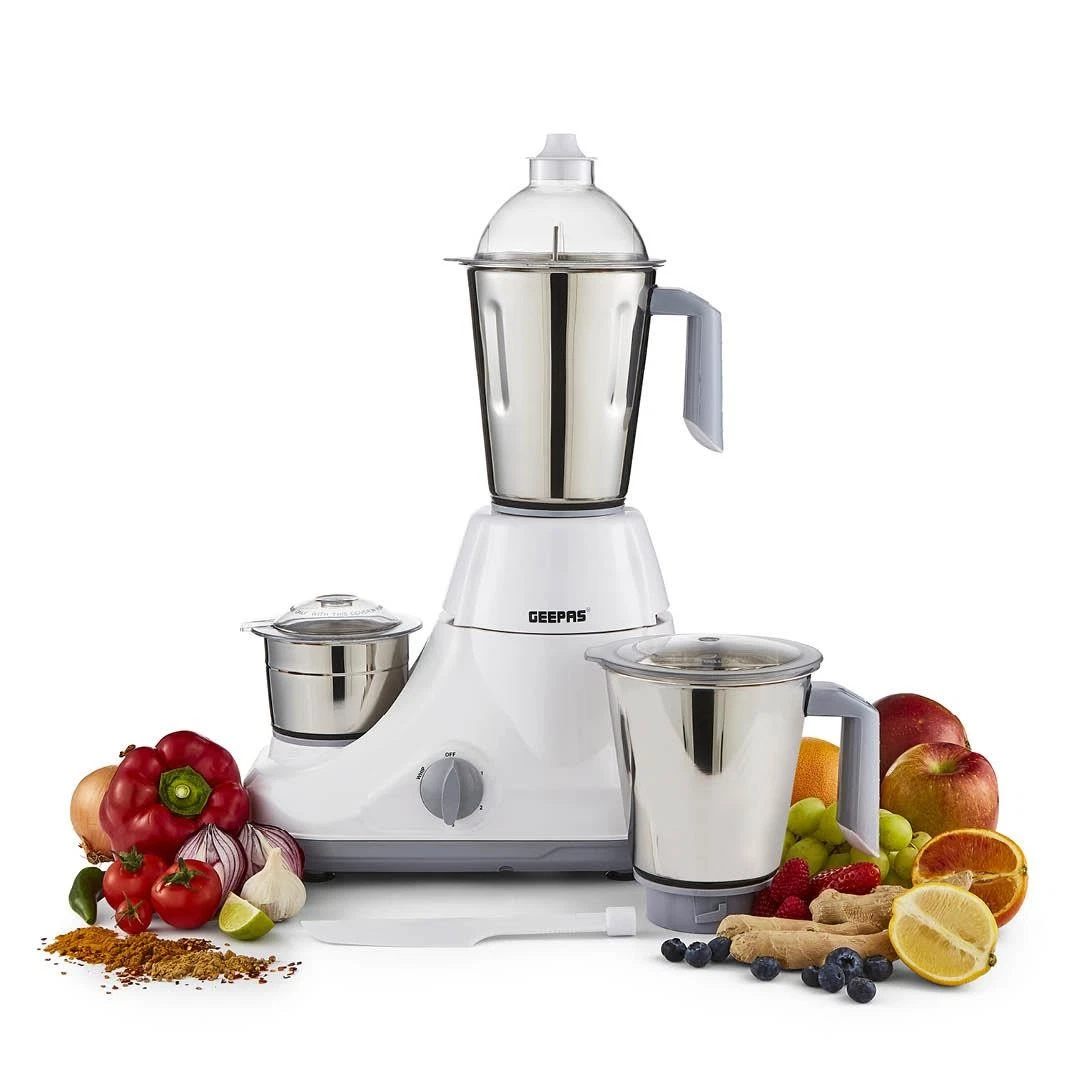 GEEPAS 3-in-1 Indian Mixer Wet & Dry Grinder Nut Masala Spice Chutney Mill 750W