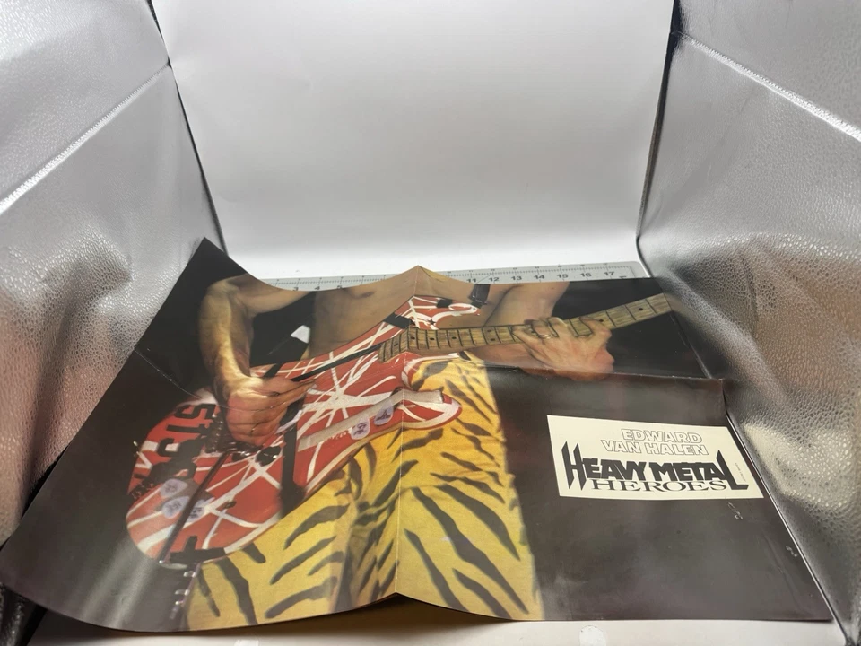 Hit Parader Heavy Metal Heroes Magazine Van Halen Poster!!! - Image 2 of 4