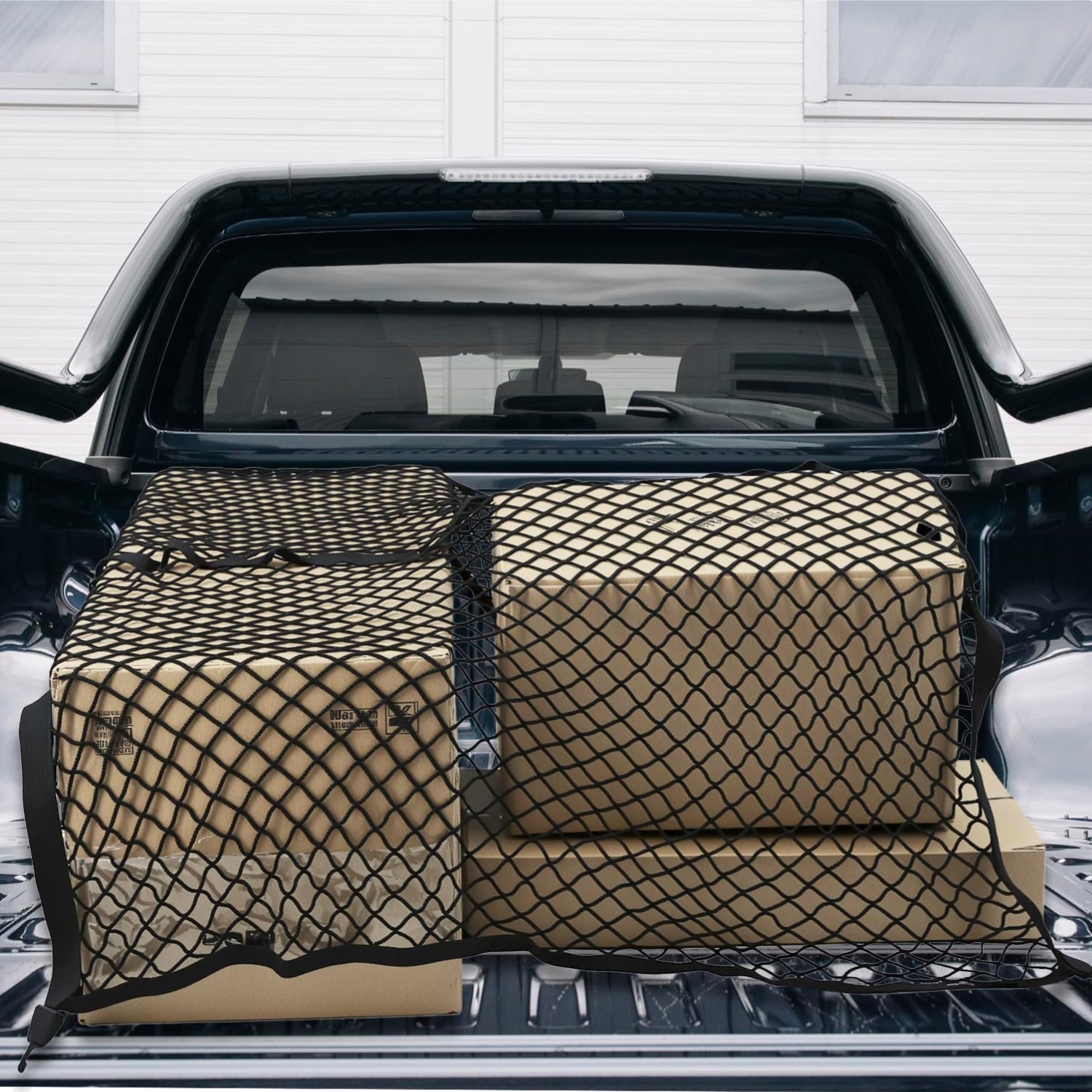 Filet de chargement élastique voiture 120x120cm pour sécuriser les bagages de toit