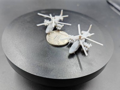 3D printed 1/350/400/700 model of Russian Kamov Ka-52 Hokum-B  Uncoated