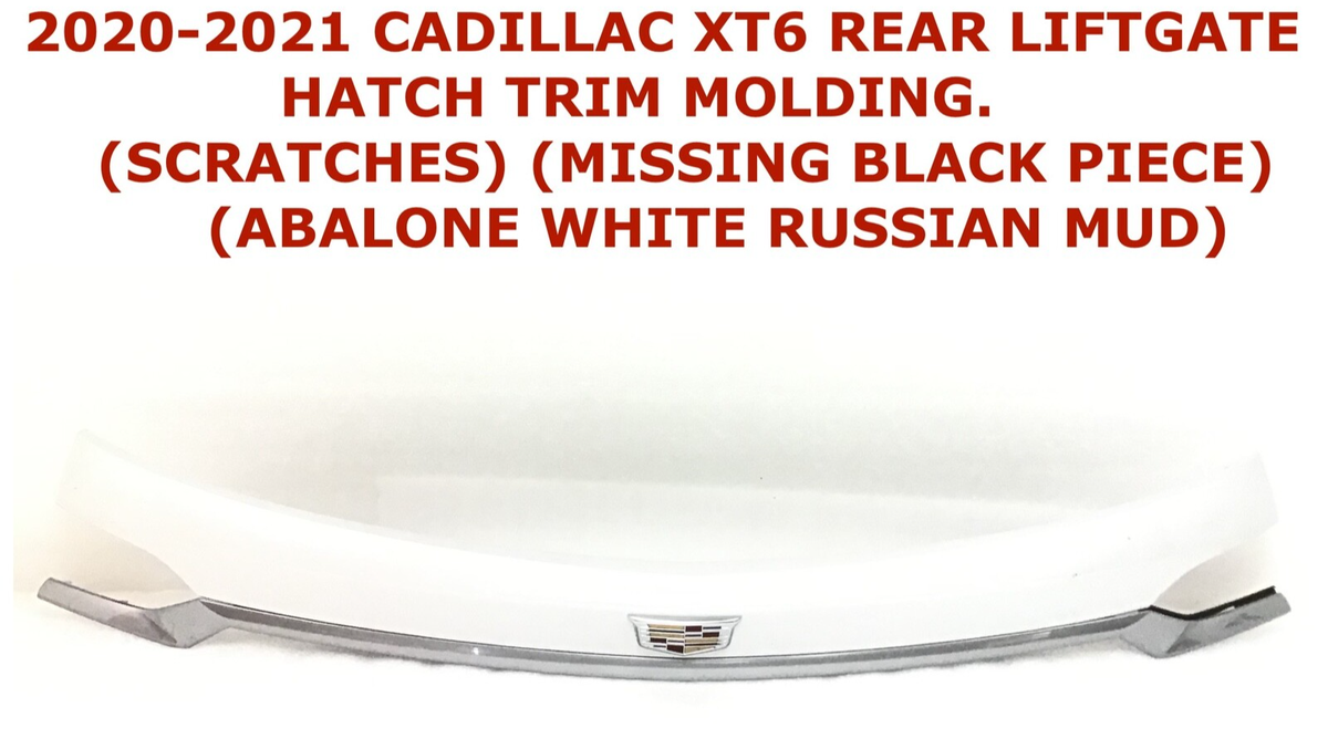 2020-2022 Cadillac XT6 rear lift gate hatch trim molding ABALONE