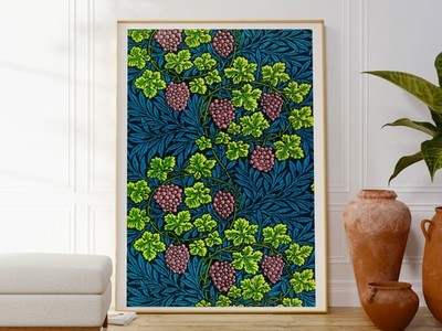William Morris Rankenmuster Druck, viktorianisches Tapetendesign Kunst Poster, Geschenk
