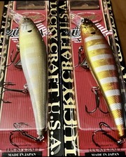 2 Lucky Craft Pointer 128 SP Minnow Jerkbait Lures COW BOY GILL/MAGUMA HEAT GILL