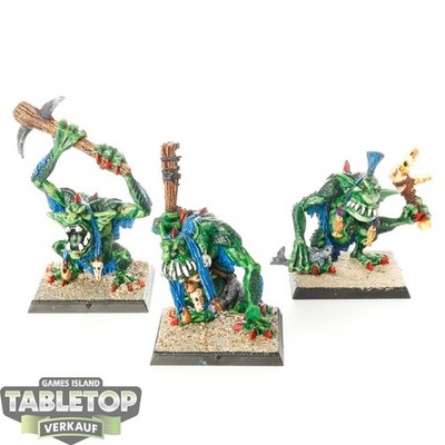 Orc & Goblin Tribes - 3 x River Trolls klassisch - bemalt