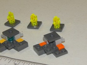 2010 Lego 3851 Atlantis Treasure Board Game 4 Corner Crystal Stand Parts Only