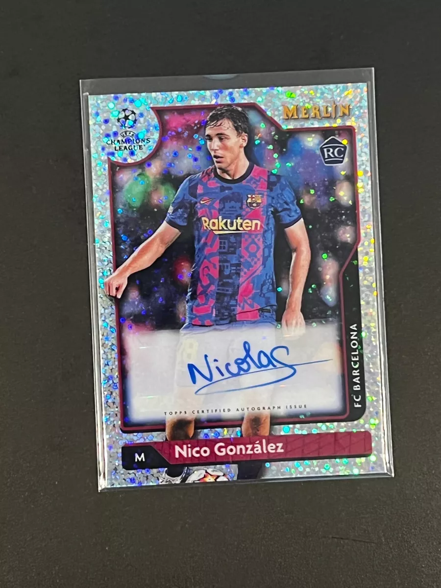 Nico Gonzalez - 2021-22 Merlin Chrome Speckle Refractor SP #018/150 Rookie  Auto