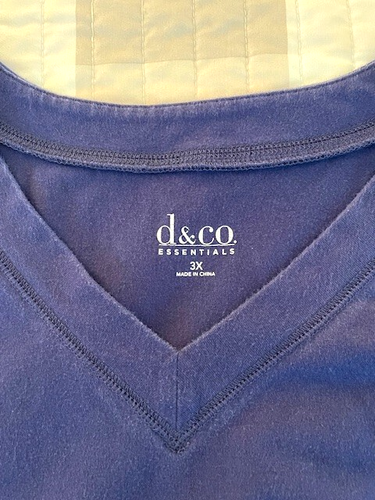 Women's Denim & Co. Essential 3/4 Sleeve V-Neck Tunic 3X - Picture 3 of 5