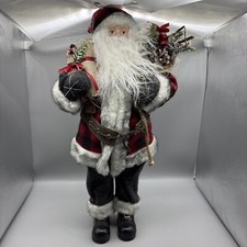 19  Tall Santa Figure Christmas Doll Santa Claus Collectible Doll