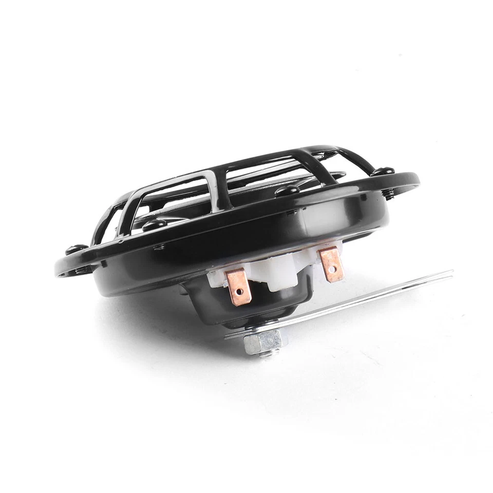 Kit de bocina de aire eléctrica compacta Hella Super Loud 2 piezas 12V 115dB tono explosivo negro Foto 4 de 4