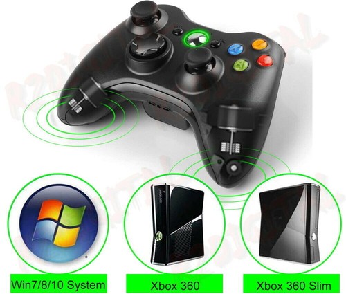 Controller Xbox Wireless Joystick Gamepad Compatibile XBOX 360 Vibrazione Analog - Foto 5 di 7