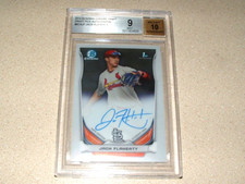 2014 BOWMAN CHROME DRAFT PICKS JACK FLAHERTY AUTO,SIGNED ROOKIE CARD BGS 9 MINT