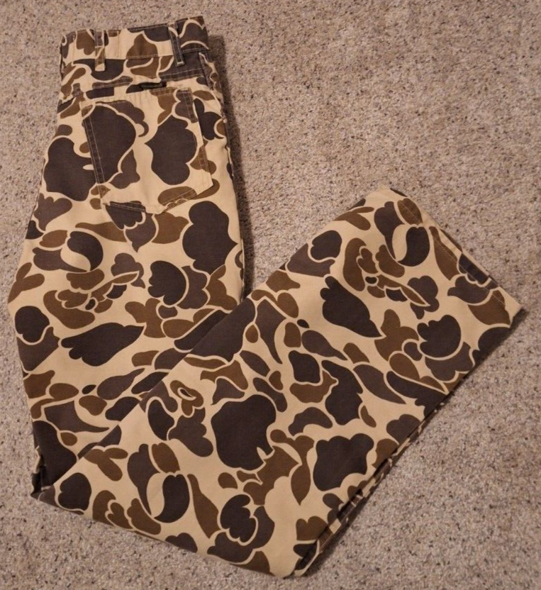 パンツ 70s 80s Charles Daly camo mountain parka Vintage 70s Charles Daly Duck Camo Camouflage Hunting Pants
