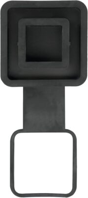 2inch Rubber Hitch Receiver Cover Tow Trailer Tube Plug Cap 4-Way Flat Insert