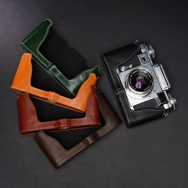 Handmade Genuine Leather Half Camera Case Cover For ZEISS IKON CONTAX iiiA IIA - Image 2 of 4