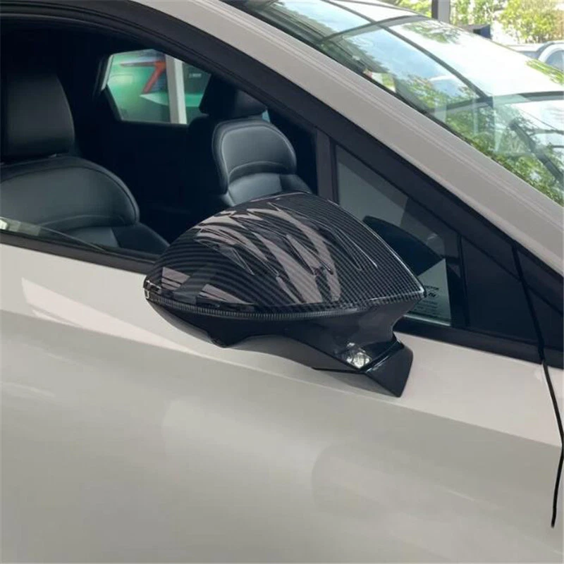 Capa protetora espelho retrovisor fibra de carbono acabamento para MG4 MG 4 EV 2022 2023 2024 - Imagem 2 de 4