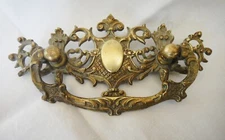 Antique Ornate Brass Victorian Pull Hardware Handle Dresser Replacement  5 3/4"