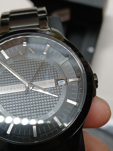 Armani Exchange AX7101 Wrist Watch for Men Black &leather Wrist Band In Box - Picture 5 of 16