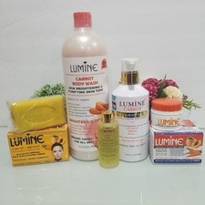 5pcs LUMINE Carrot Body Wash  Soap  Lotion 400ml  Serum  Face Cream