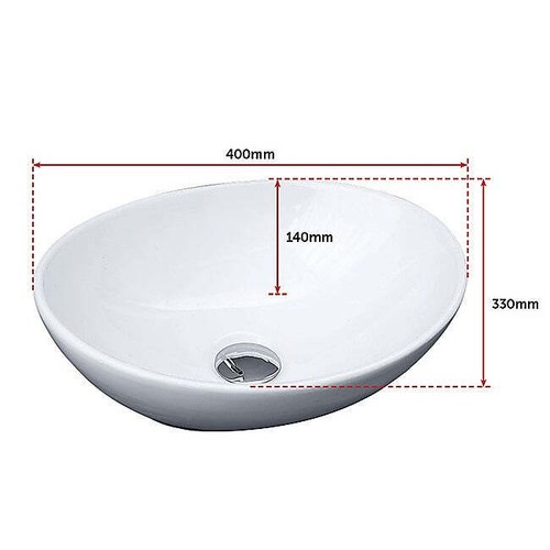Della Francesca Bathroom Ceramic Above Counter-top Basin for Vanity - Picture 8 of 8