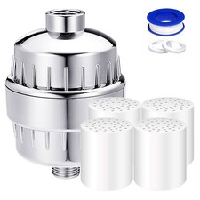 20-Stage Shower Head Filter Purifier with 4 Replacement for Hard Water Softener